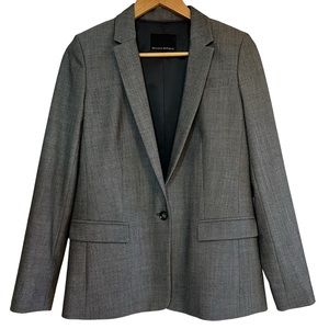 Banana Republic Gray Single-Button Blazer
